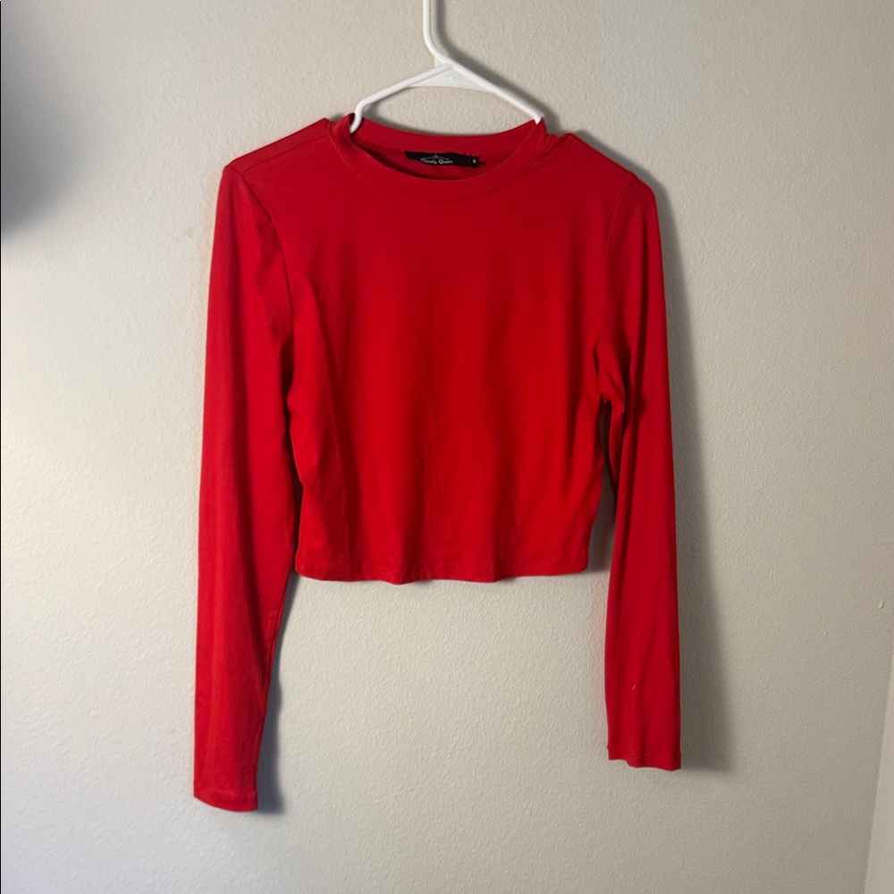 Trendy Queen red Long Sleeve Women's Top size medium